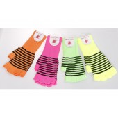 Striped Fashion Fingerless Glove (Mix Dozen Pack)