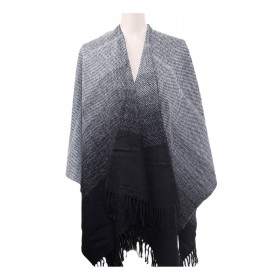 U Shape Poncho Two Tone