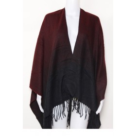 U Shape Poncho Two Tone