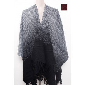 U Shape Poncho Two Tone