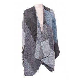 U Shape Square Print Poncho - 5 per pack - $3.00 ea