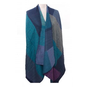 U Shape Square Print Poncho - 5 per pack - $3.00 ea