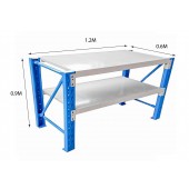 1.2m Metal Garage Workbench - Blue/Grey