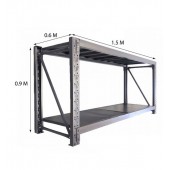 1.5m Metal Garage Workbench - Charcoal