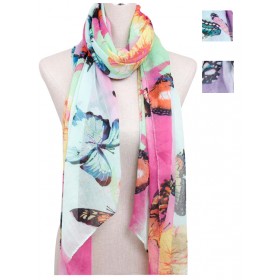 Butterfly Print Scarf - 10 per pack - $1.00 ea