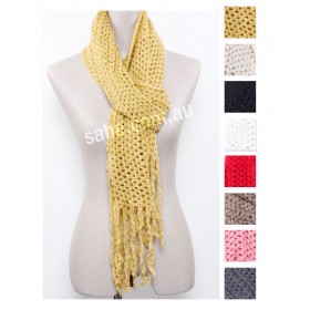 Crochet Scarf with Fringe 