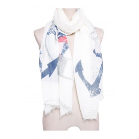 Cotton Scarf Anchor Print