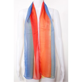 Two Tone Silky Long Scarf