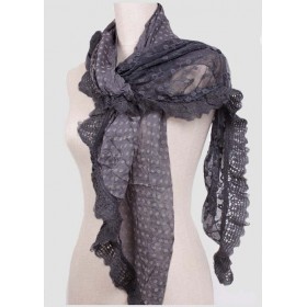 Knitted Fashion Lace Scarf - 10 per pack - $1.00 ea