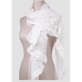 Knitted Fashion Lace Scarf - 10 per pack - $1.00 ea